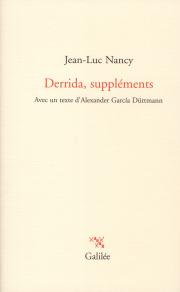 Derrida, suppléments Couverture du livre